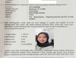 Keluar Rumah Diam-diam, Gadis Asal Bandung Dilaporkan Hilang di Ternate