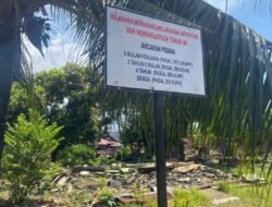 Warga Kawasi Protes Papan Larangan Bertuliskan Ancaman Penjara